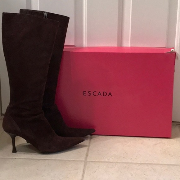 Escada Shoes - Gorgeous ESCADA brown suede boots